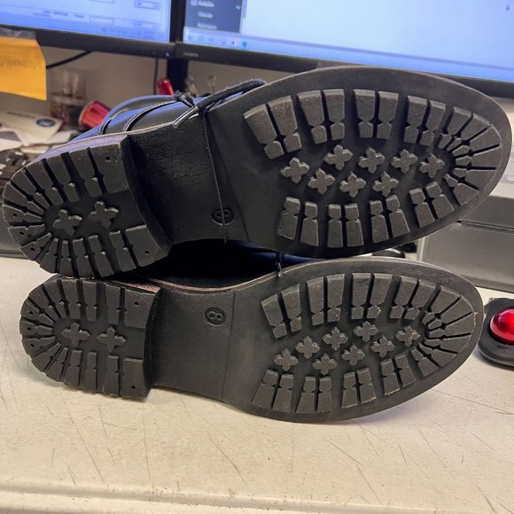 Men's Jeffery Cap Toe Combat Boots Black Size 8 Goodfellow & Co - Picture 4 of 6